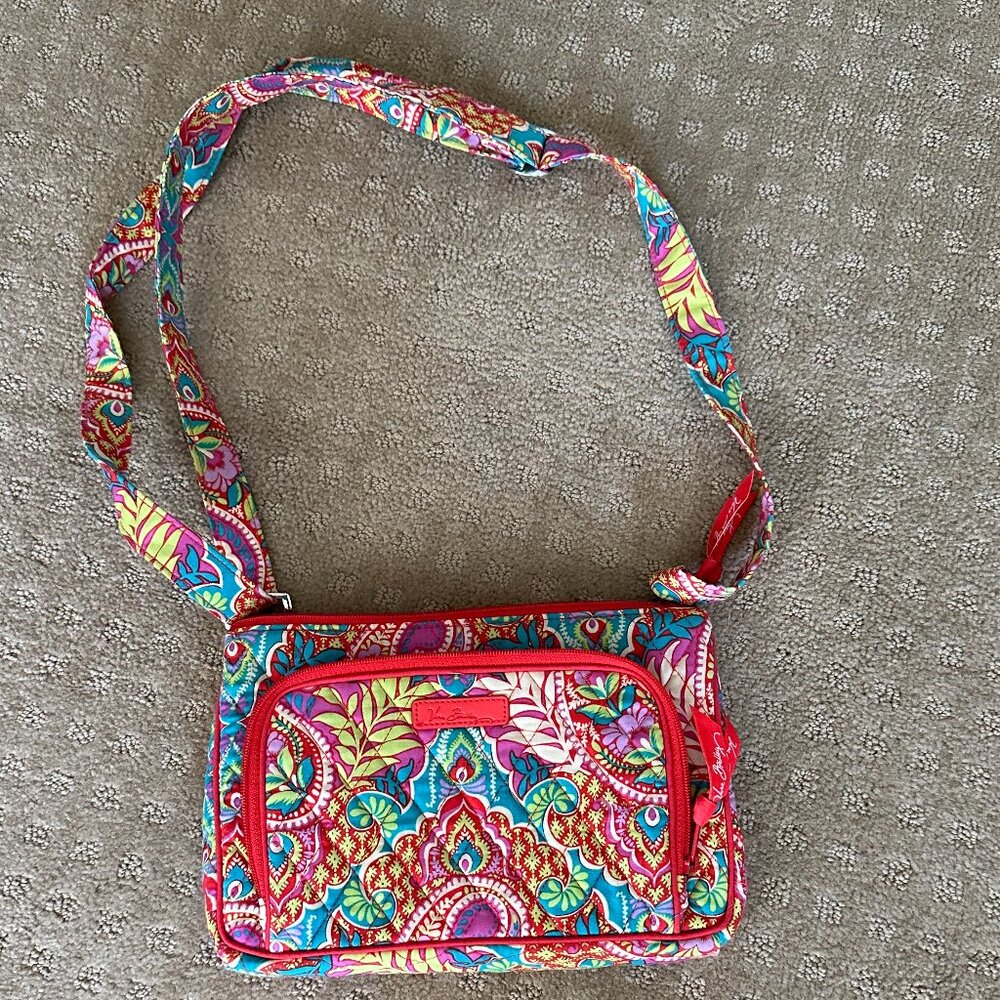 Vera Bradley Triple Compartment Crossbody Bag in Cotton